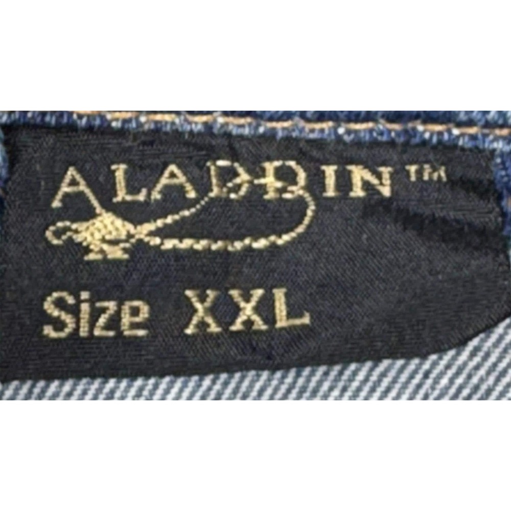 Vintage Aladdin Las‎ Vegas Hotel Casino Denim Jacket XXL Blue Genie Lamp Trucker - Picture 3 of 12